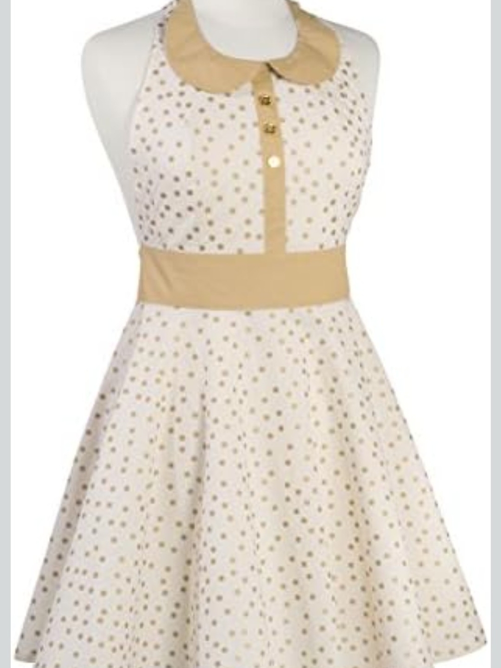 Now Designs- Gold Polka Dot Apron